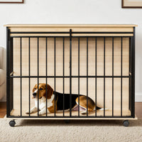 Dog crate furniture, large-sized dog crate suitable for medium to large dogs, wooden dog kennel furniture