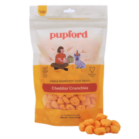 Pupford Cheddar Crunchies Dog Treats Made with Real Cheese, 7.5 oz, Pack of 10