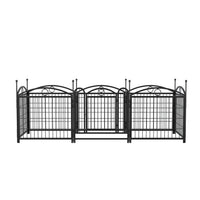 Dog Playpen Indoor 24 inch 8 Panels Metal Dog Pen Pet Dog Fence Outdoor Exercise Pen with Doors, Heavy Duty Dog Fence Pu