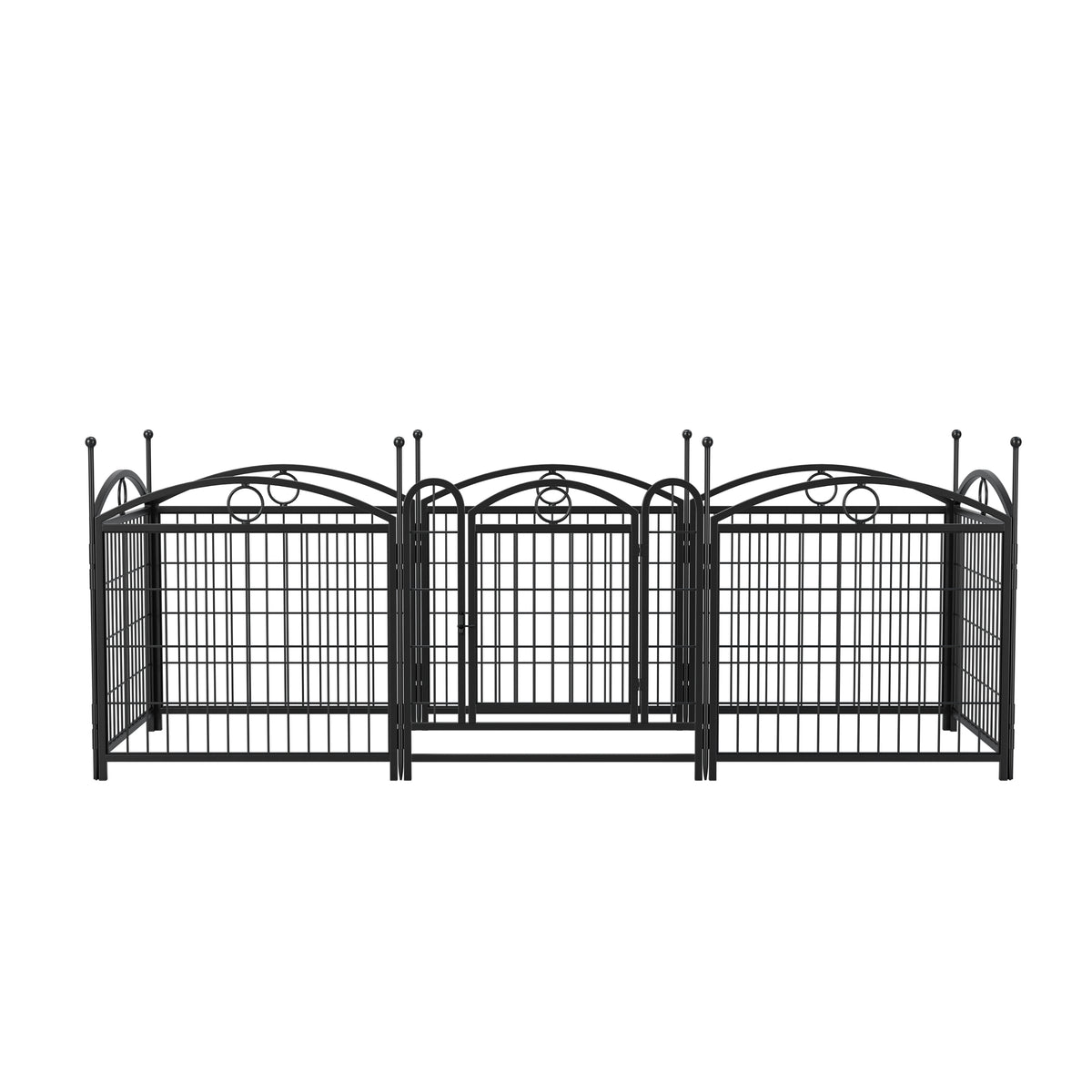 Dog Playpen Indoor 24 inch 8 Panels Metal Dog Pen Pet Dog Fence Outdoor Exercise Pen with Doors, Heavy Duty Dog Fence Pu
