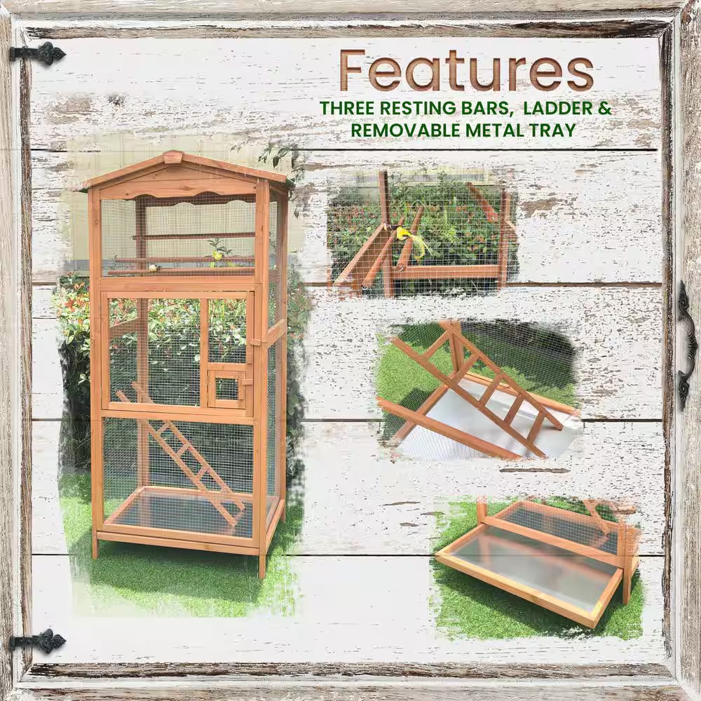 Outdoor Wooden Bird Cage - BIG FRENCHIES