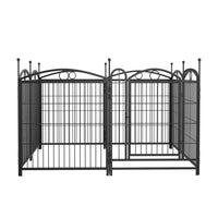 Dog Playpen Indoor 32 inch 8 Panels Metal Dog Pen Pet Dog Fence Outdoor Exercise Pen with Doors, Heavy Duty Dog Fence Pu