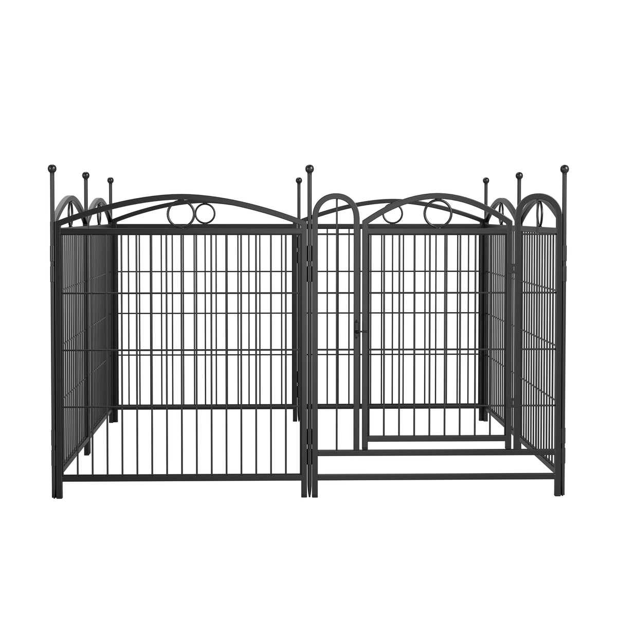 Dog Playpen Indoor 32 inch 8 Panels Metal Dog Pen Pet Dog Fence Outdoor Exercise Pen with Doors, Heavy Duty Dog Fence Pu