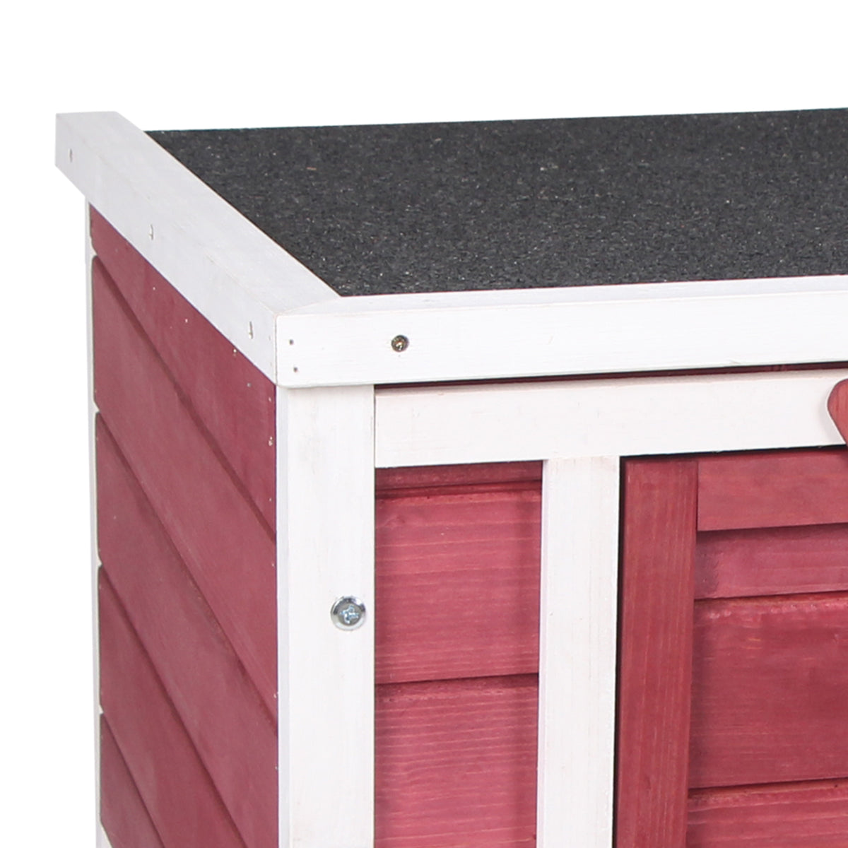 Small Wooden Rabbit Hutch Bunny Cage Guinea Pig Cage Duck House Dog House with Openable & Waterproof Roof, for Rabbits, 