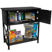 Fish Tank Stand Metal Aquarium Stand for 20 Gallon Long with Accessories Storage - BIG FRENCHIES
