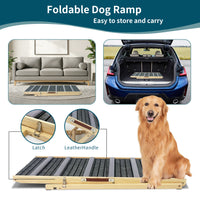 2026 Upgraded Dog Ramp for Couch, Small Dog Ramp for Sofa, 6 Adjustable Height from 14'' to 25", Portable Stable Pet Ste