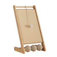 Only Self Pickup---L Rattan Cat Scratching Post With Ball Attachment