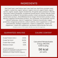 Freeze-Dried Raw Dinner Patties - Beef Recipe - High Protein Grain-Free Puppy & Dog Food - Perfect for Picky Eaters - 14 Oz