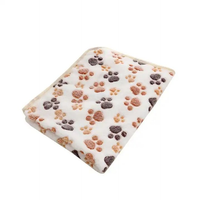 3 Pack Pet Blanket, Soft Plush Paw Print Dog Blanket Washable, Warm Fleece Cat Blanket For Large Medium Dogs, Sofa Couch