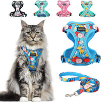 Cat Harness and Leash Set Escape Proof Reflective Adjustable Vest