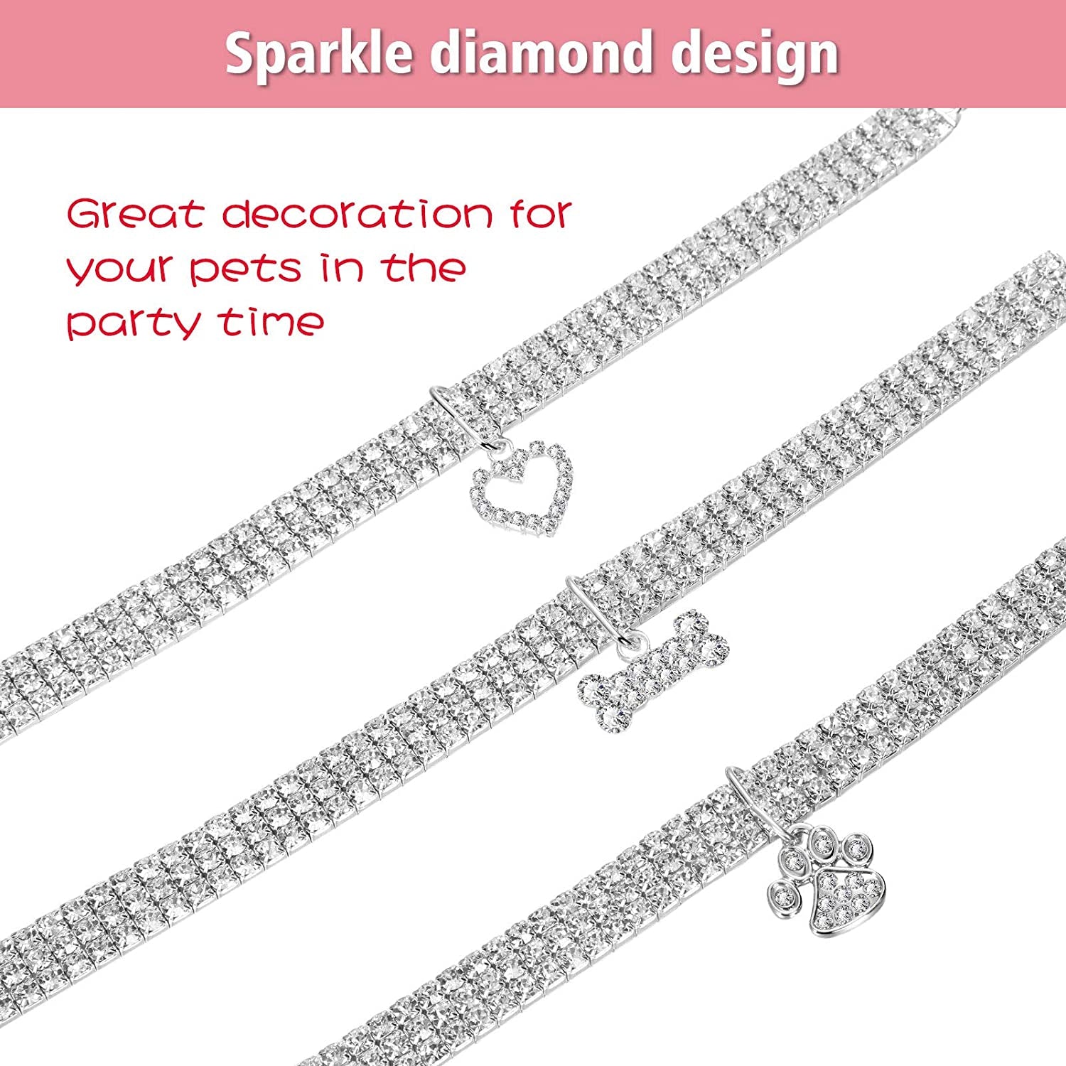 Crystal Cat Collar Elastic Pet Necklace - BIG FRENCHIES