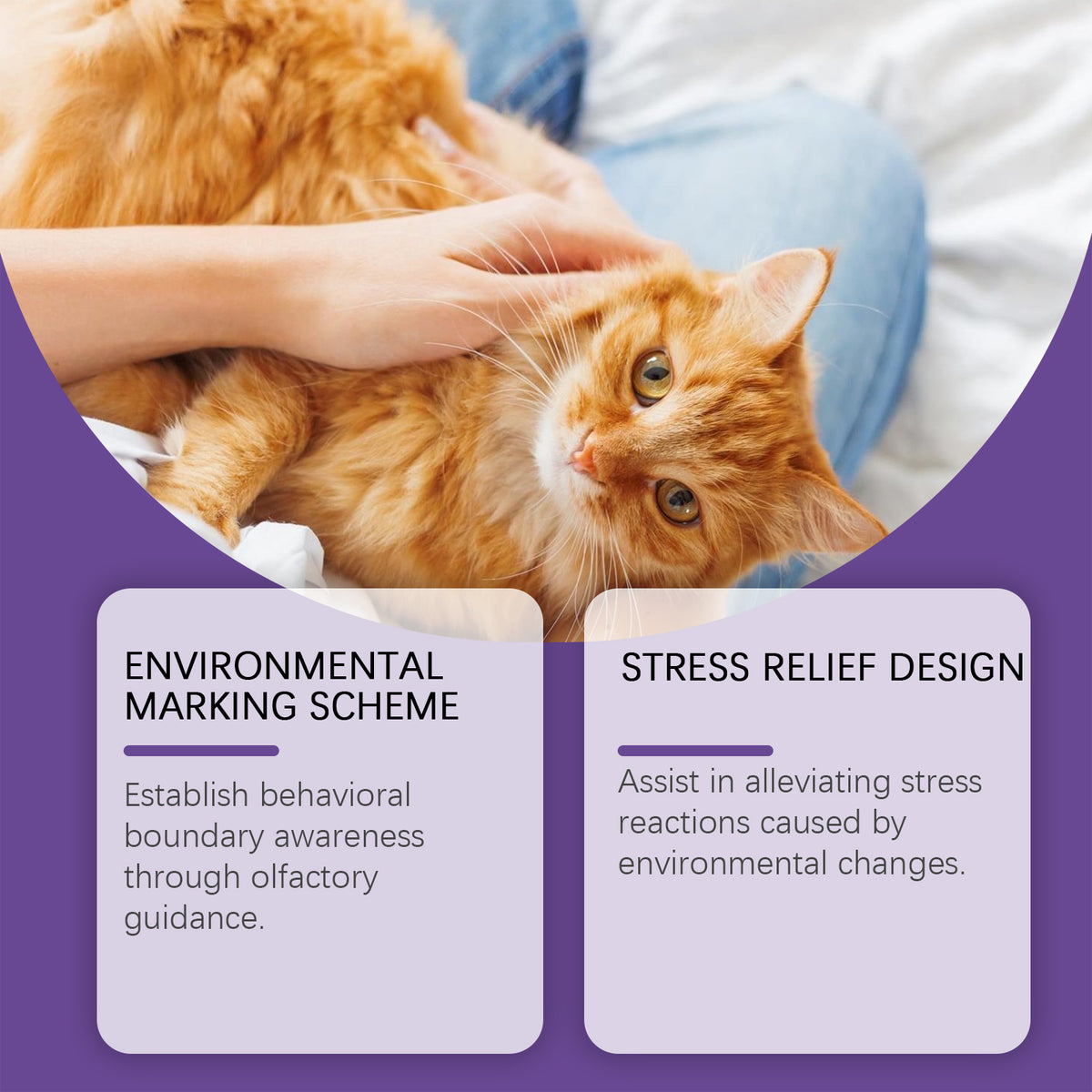 Calming Cat Spray, 60ML Natural Cat Anxiety Relief Spray For Stress & Bad Behavior Correction Product Bullet Points Natu