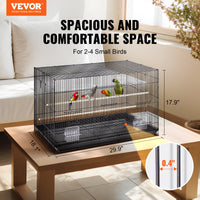 30 Inch Bird Cage, Metal Large Parakeet Cages For Cockatiels Small Parrot Budgies Lovebirds Canaries, Pet Bird Cage With