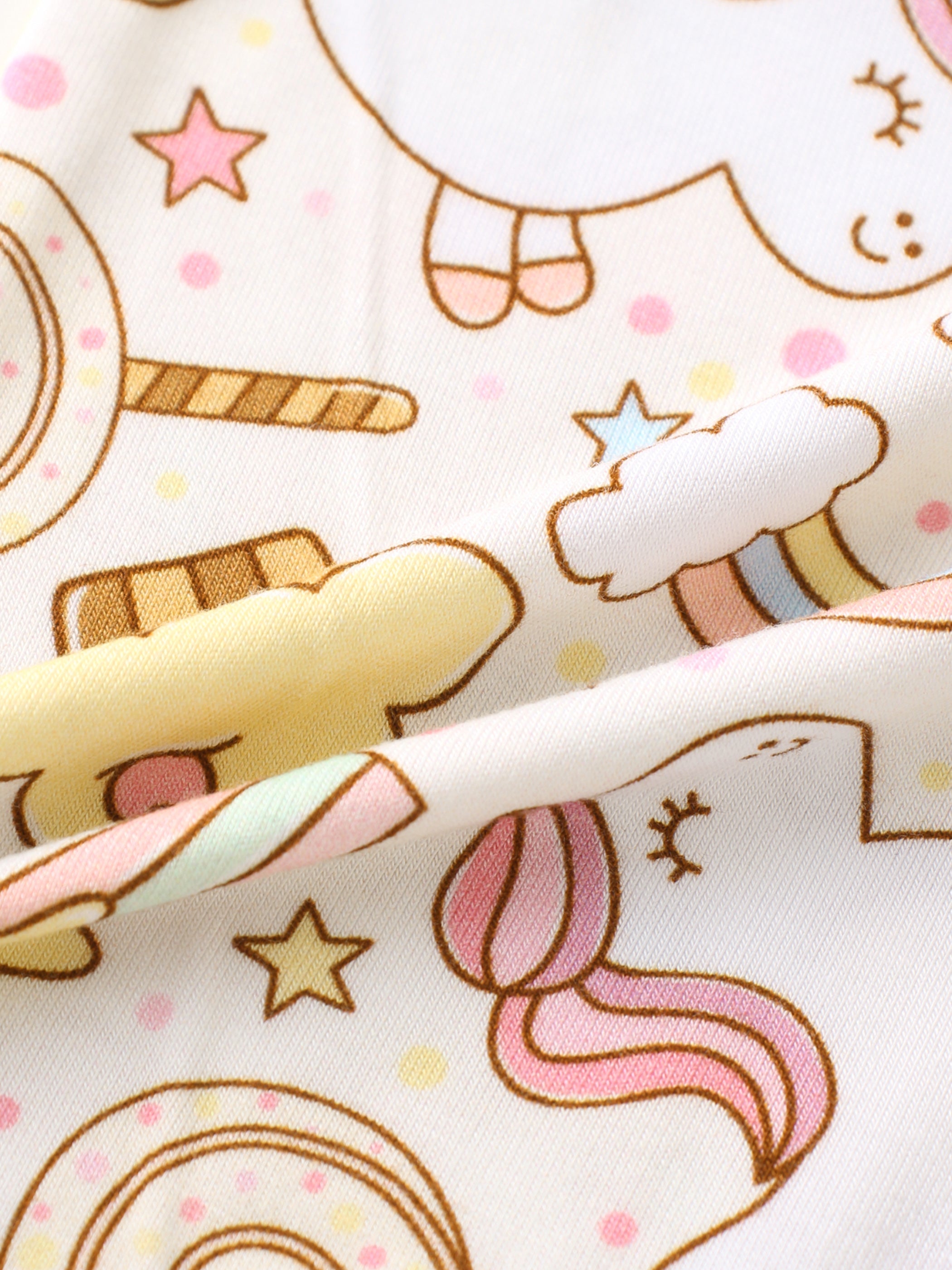 PoshTOT Rainbow Snacks Bamboo Baby Convertible Zippy Romper