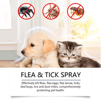 Natural Flea & Tick Spray For Dogs & Cats, Plant-Based Pest Repellent Kills Fleas, Ticks, Lice & Mites