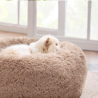 Anti-Slip round Fluffy Plush Faux Fur Pet Bed - BIG FRENCHIES