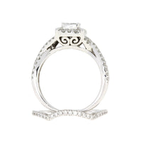 1.00ct Diamond Engagement Ring Set 10KT White Gold