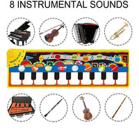 Baby Electronic Music Piano Play Mat Multi-function 8 Instruments Mode Musical Carpets For Kids - BIG FRENCHIES