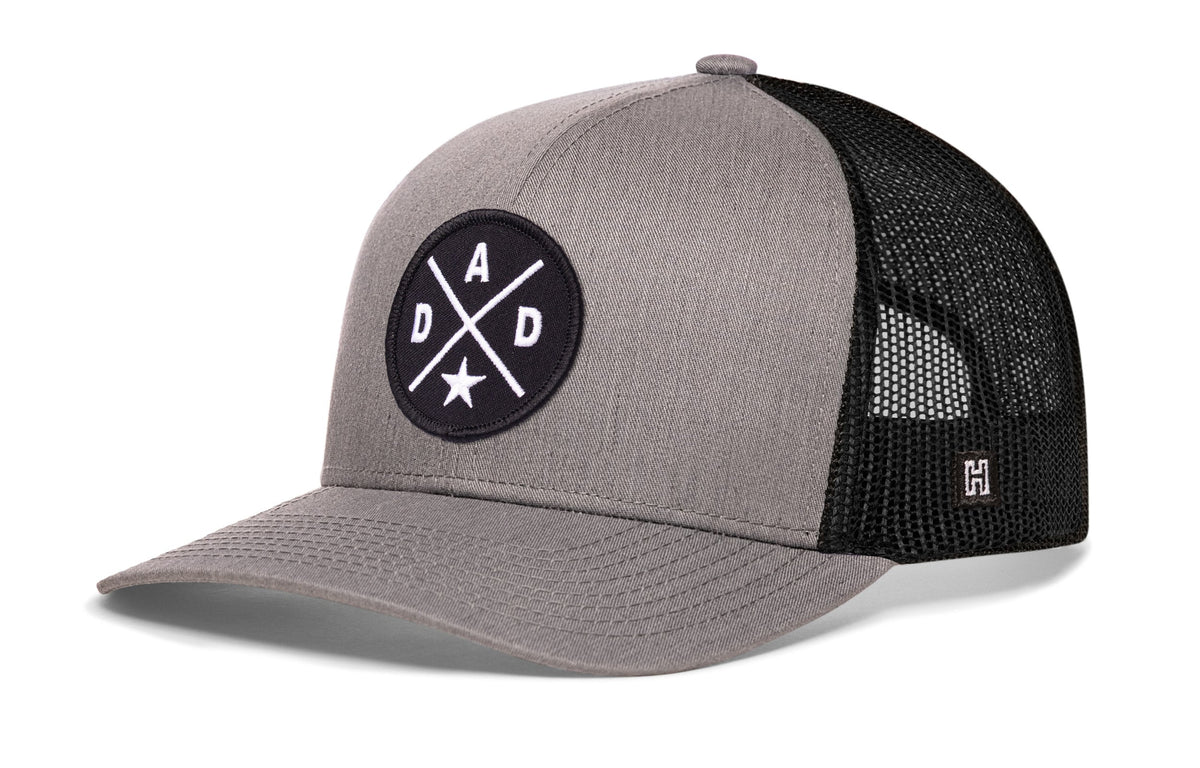 Dad Trucker Hat  |  Black  Snapback