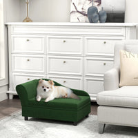 Pet Sofa Bed For Cats And Small Dogs With Storage, Comfortable Pet Couch With Hidden Storage Compartment, Soft Cushioned