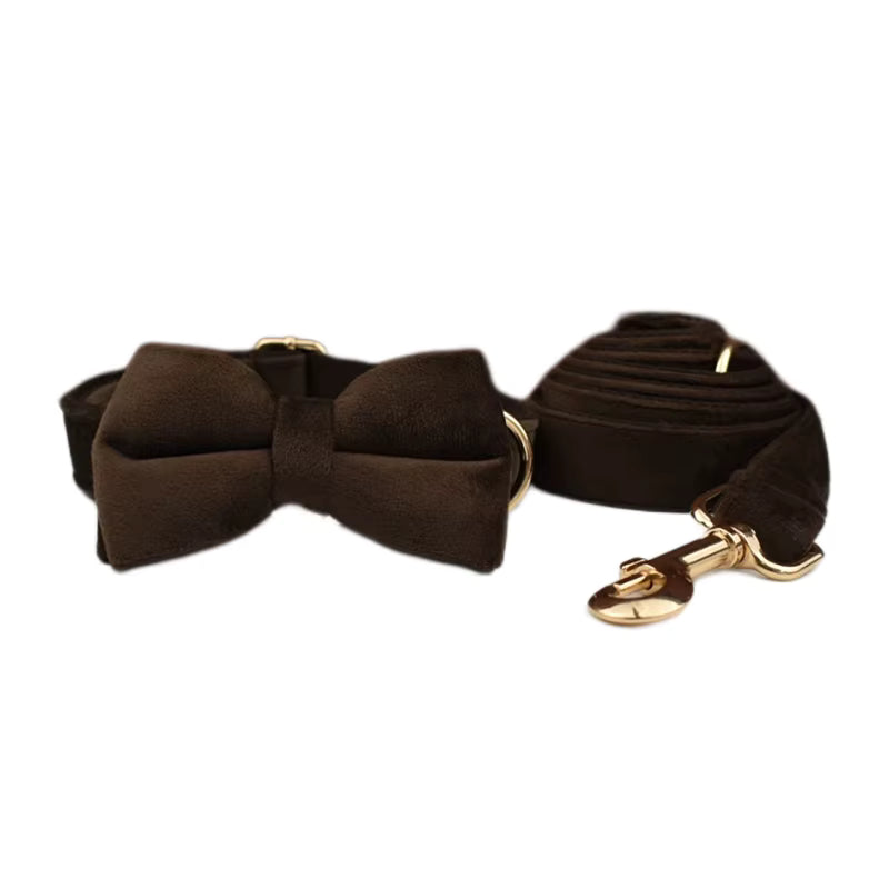 Personalized Dark Brown Velvet Classic Set