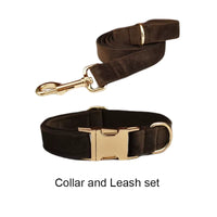 Personalized Dark Brown Velvet Classic Set