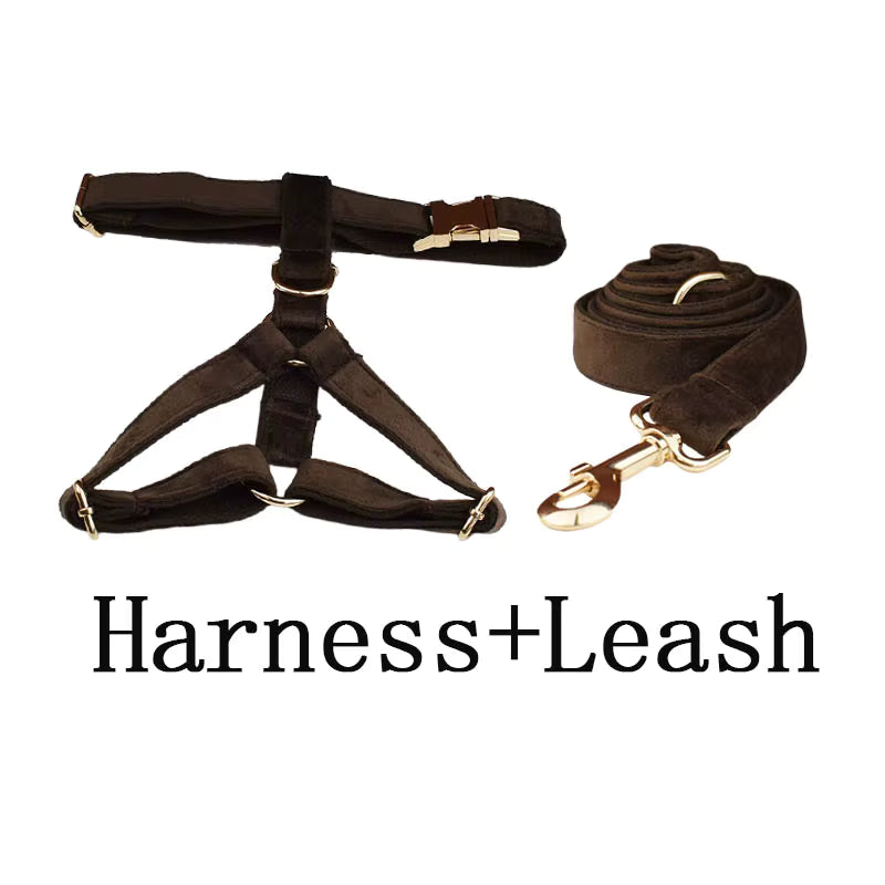 Personalized Dark Brown Velvet Classic Set
