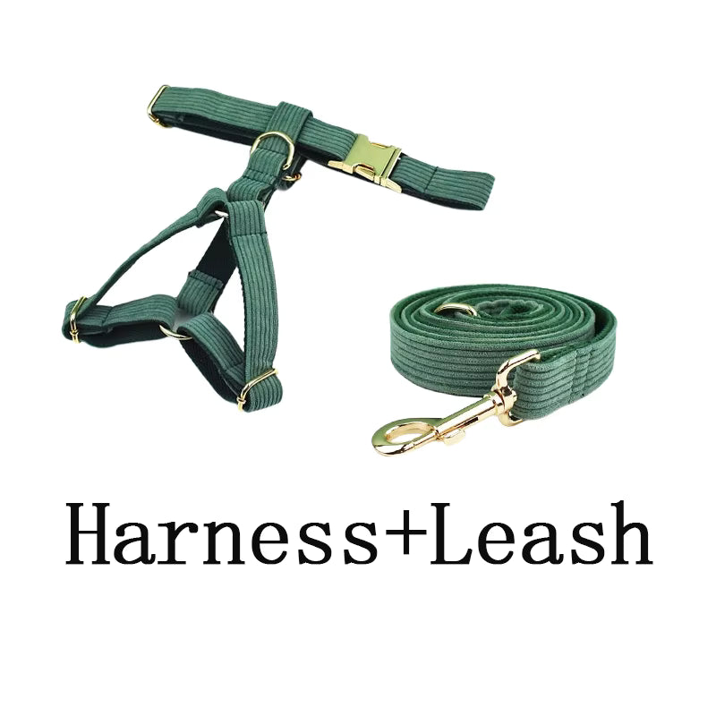Personalized Dark Green Corduroy Classic Set
