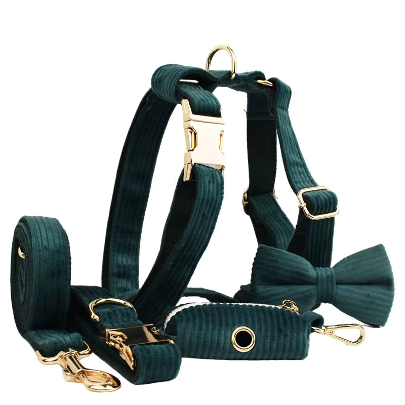 Personalized Dark Green Corduroy Classic Set