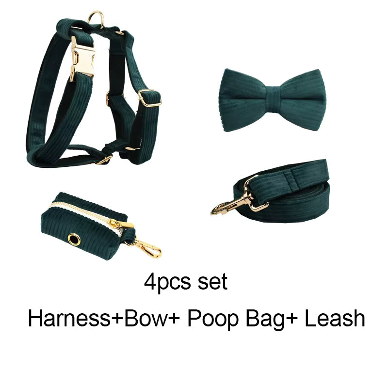 Personalized Dark Green Corduroy Classic Set