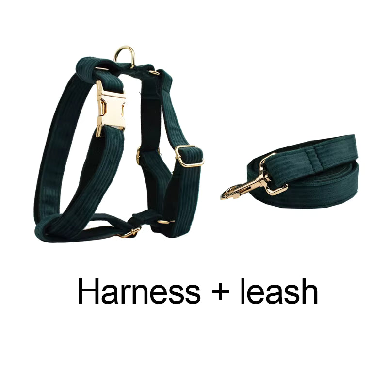 Personalized Dark Green Corduroy Classic Set
