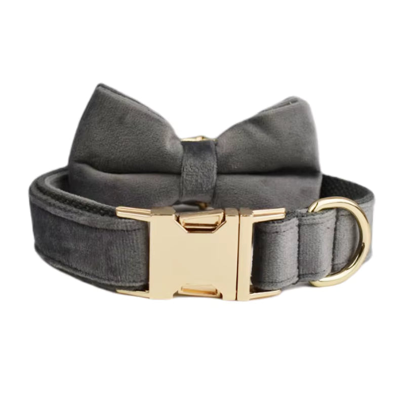 Personalized Dark Grey Velvet Classic Set
