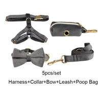 Personalized Dark Grey Velvet Classic Set