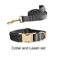 Personalized Dark Grey Velvet Classic Set
