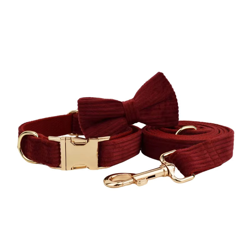 Personalized Dark Red Corduroy Classic Set