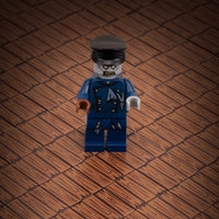 Hardwood Minifig Flooring (Rough, Dark) 2x2 Tile made using LEGO part