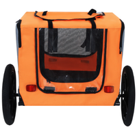 Utdoor Heavy Duty Collapsible Pet Bike Trailer With 16-Inch All Terrain Wheels & Universal Hitch Foldable Dog Cargo Carr