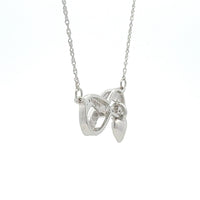 Natural .04ct Diamond Fashion Pendants Sterling Silver