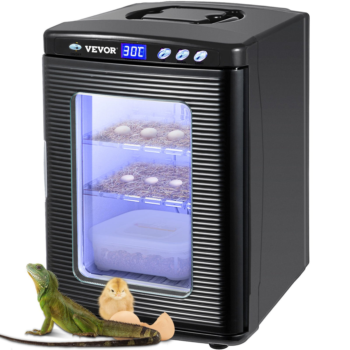Black Reptile Incubator 25L Scientific Lab Incubator Digital Incubator Cooling And Heating 5-42°C Reptile Egg Incubator 