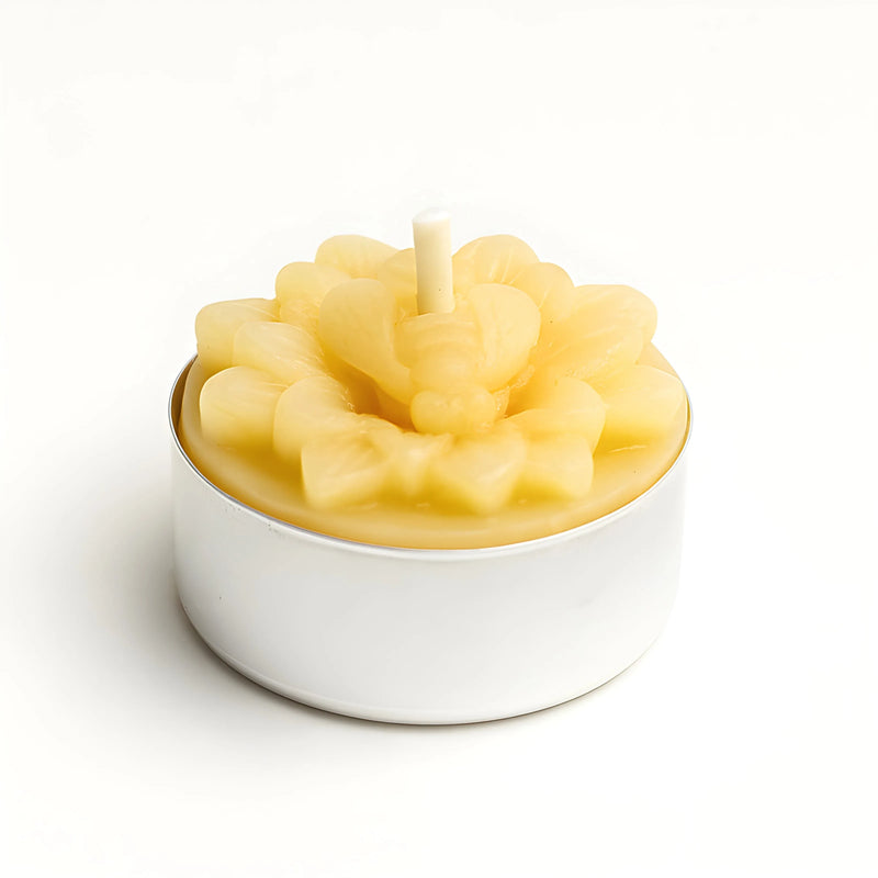 Honeybee Flower Beeswax Tealight Candles - BIG FRENCHIES