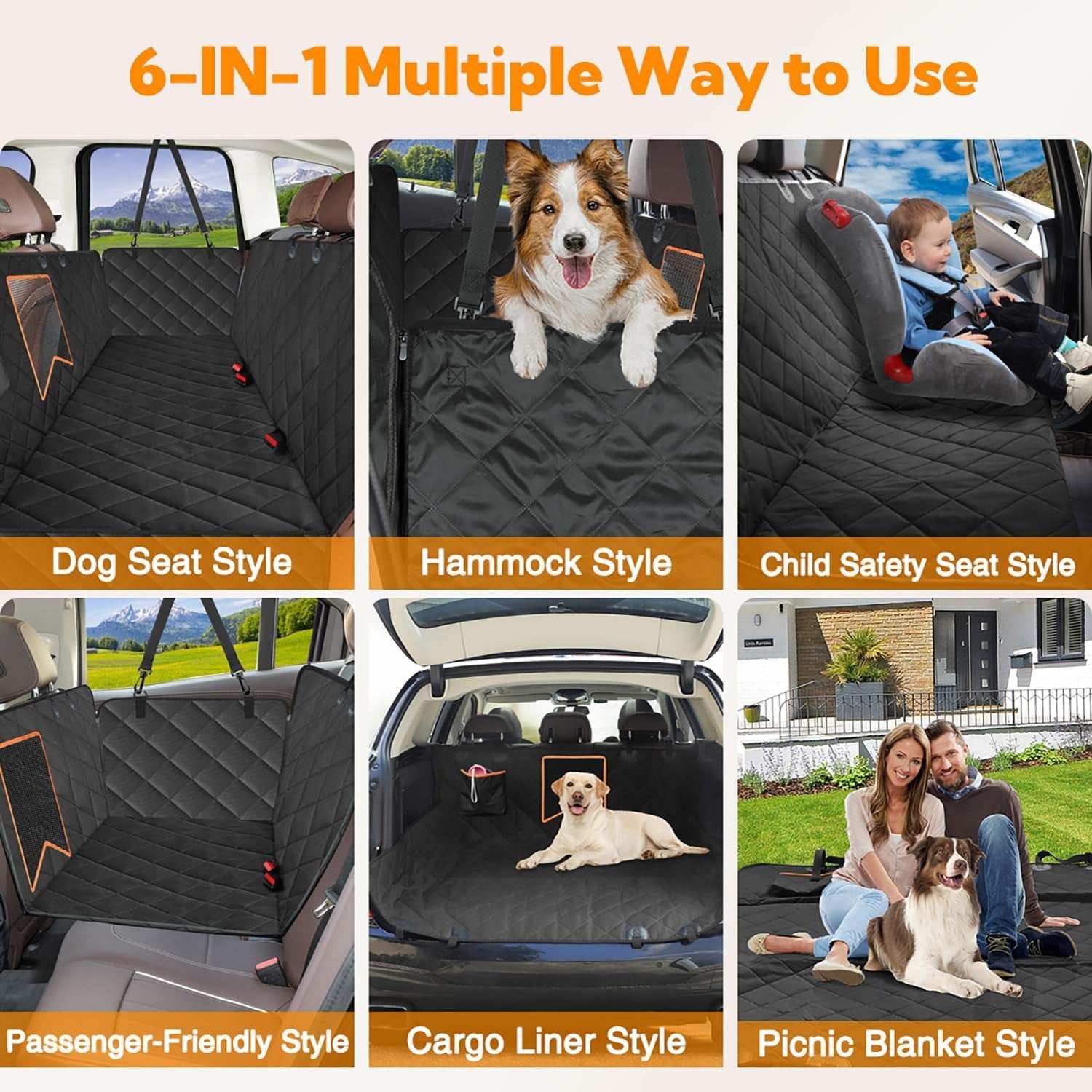 Waterproof Dog Cover for Back seat - BIG FRENCHIES