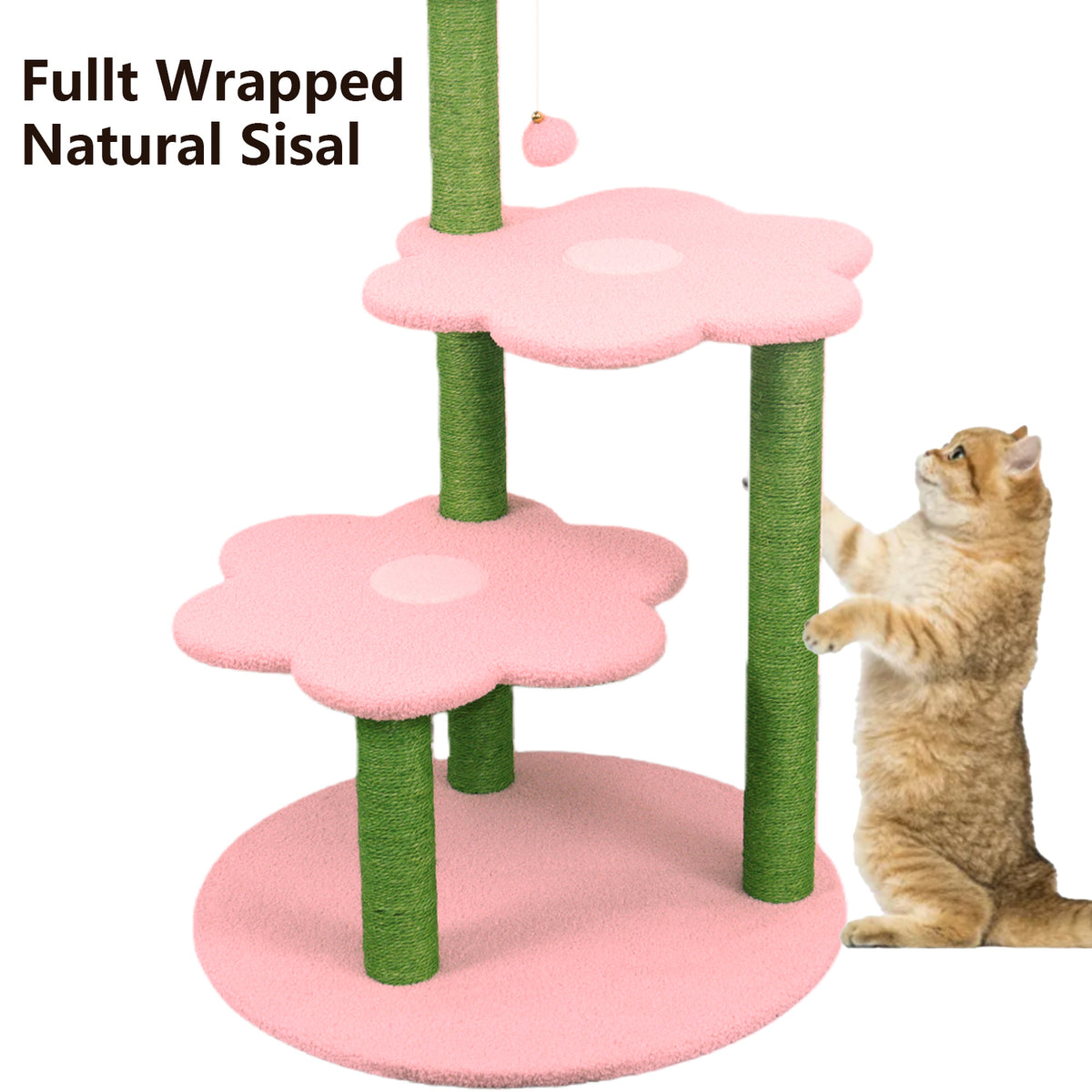 Cat Tree with Removable Cozy Perch & Scratching Posts Hanging & Toy Multi-Level Cat Furniture for Kittens/Cats to Climb,