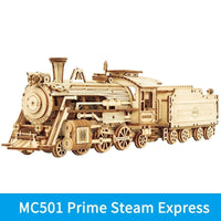 Robotime 3D Wooden Puzzle Prime Steam Express Model DIY Kit Puzzle Toy