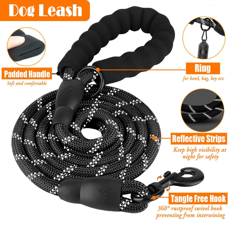 No Pull Dog Harness, Collar & Leash Set, Adjustable Pet Walking Set With Travel Accessories For Dogs