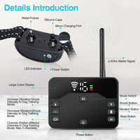 2 In 1 Wireless Electric Dog Fence Waterproof Pet Shock Boundary Containment System Electric Training Collar With 2 Rece