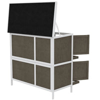 PawHut Wooden Bunny Hutch With Ramp, Indoor Outdoor, Brown