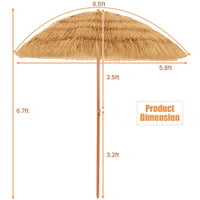 6.5 foot portable beach umbrella with adjustable tilt