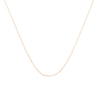 Solid 10K Yellow Gold 0.5mm Slim and Dainty Unisex 18" Rope Chain Necklace