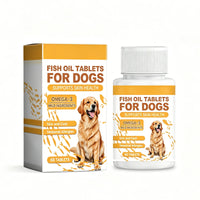 Dog Fish Oil Chewable Tablets,3 Skin & Coat Supplement For Itchy Skin, Seasonal Allergies, Support Bone, Digestion & Rep