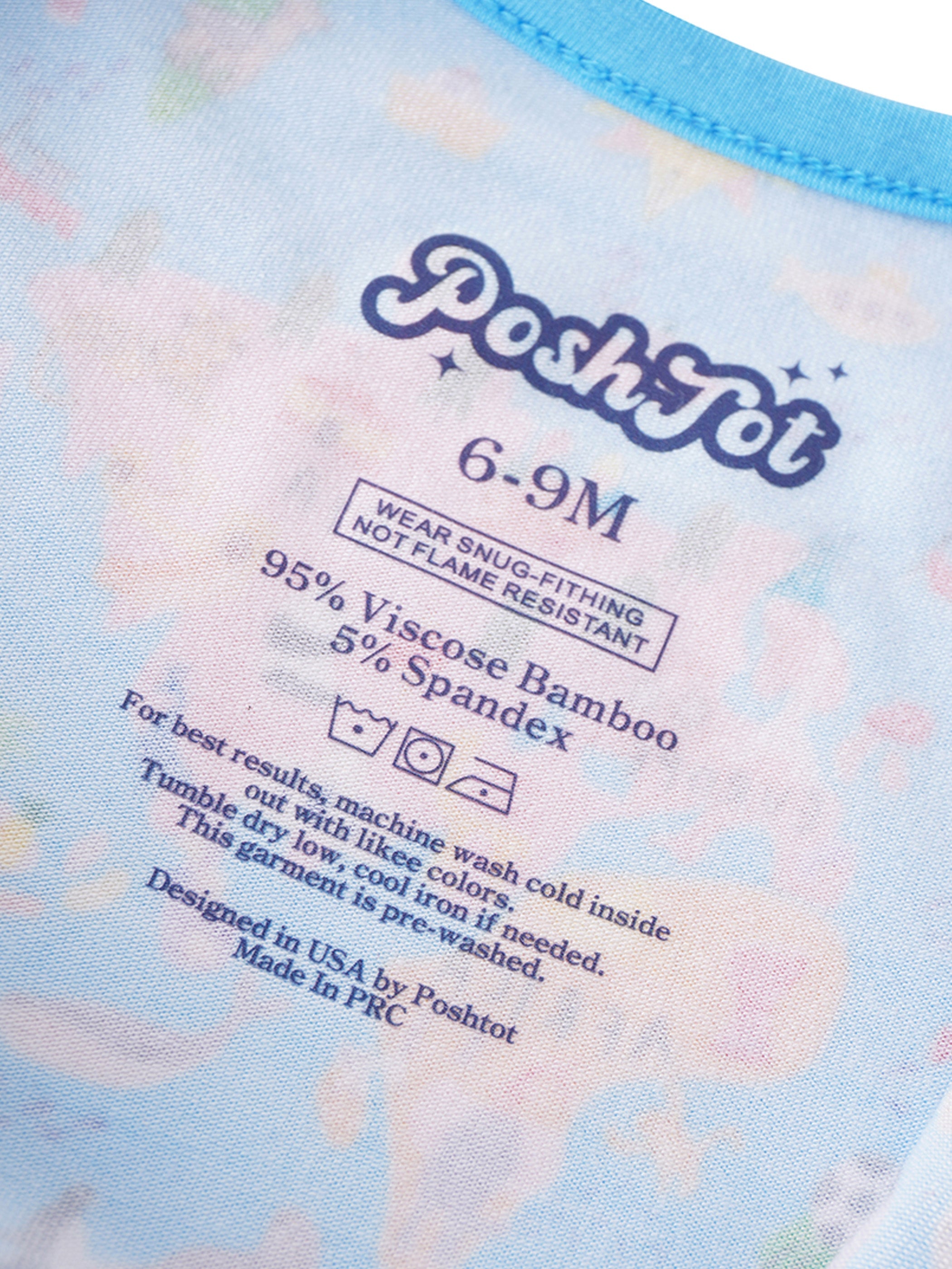 PoshTOT World Map Bamboo Baby Convertible Zippy Romper